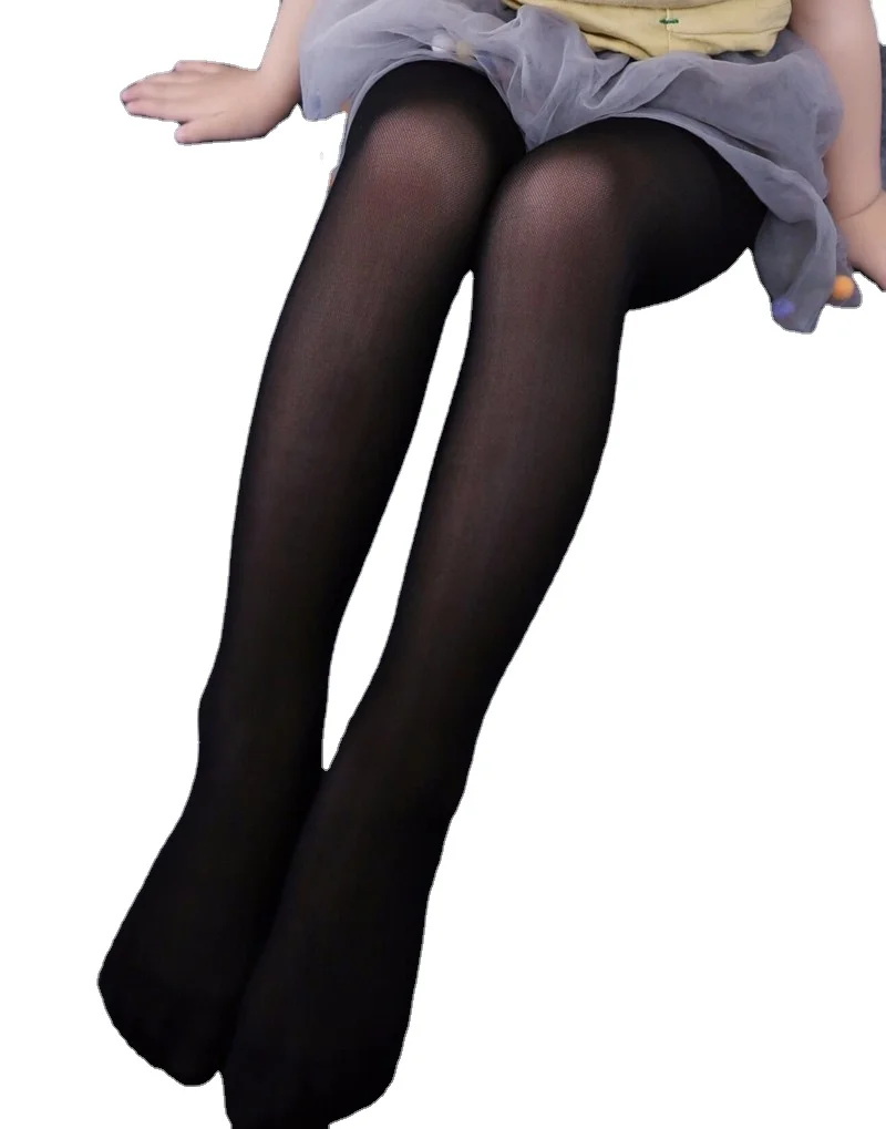 Thin Solid Black Flesh White Summer Tights for Children Baby Candy Color Girls Kid Sheer Pantyhose Stockings Dance Ballet Tight