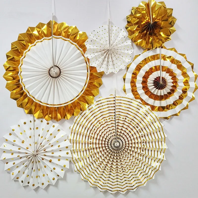 Christmas special wholesale spot pure color handmade paper fan flower set