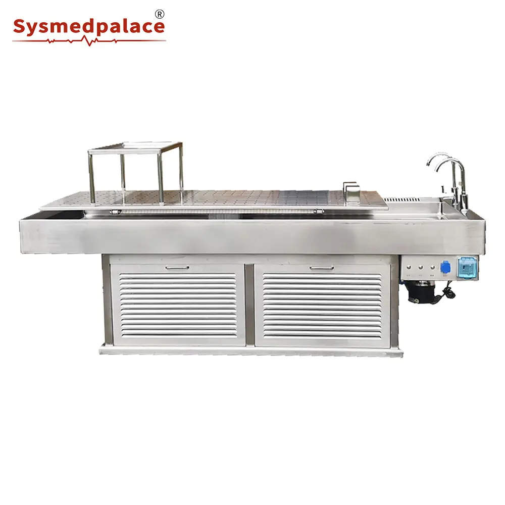 Sysmedpalac Corpse Washing Dissection Stainless Steel Electric Lifting Autopsy Table