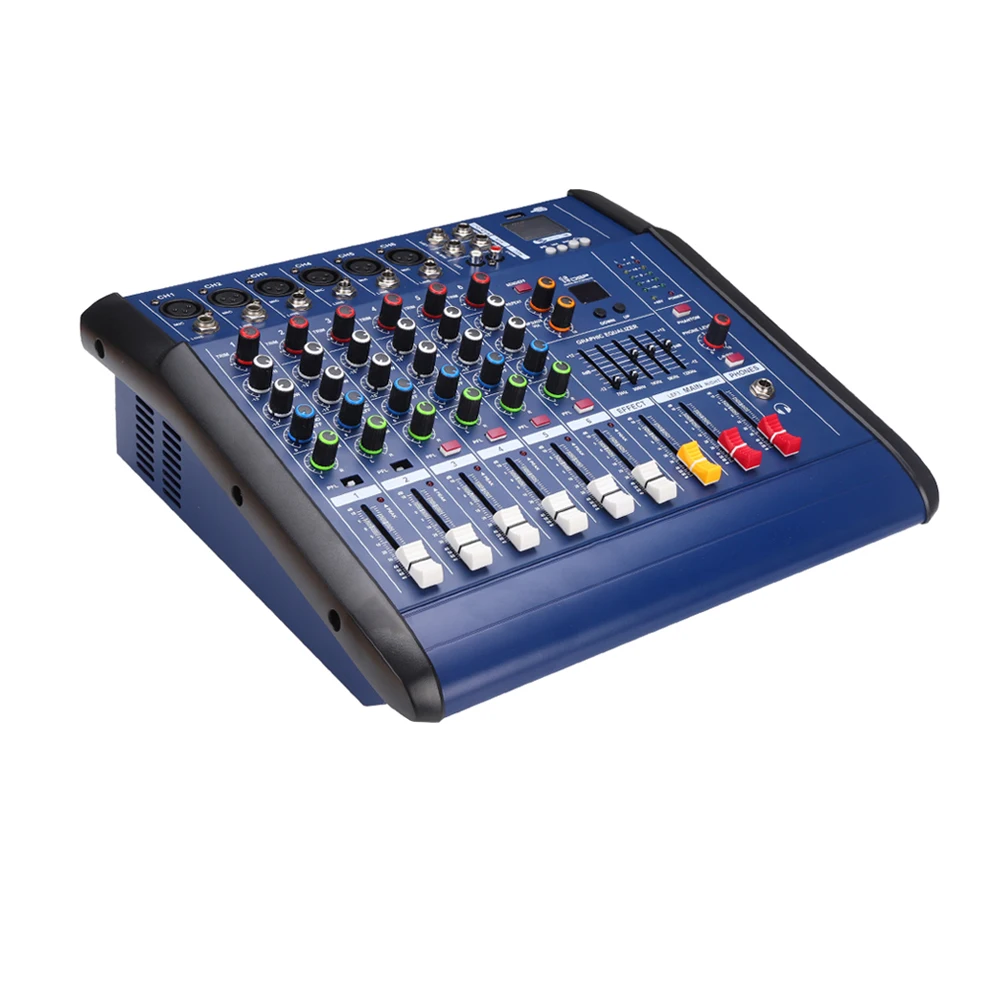 Лидер продаж Китай дизайн 6 канальный цифровой аудио микшер усилитель