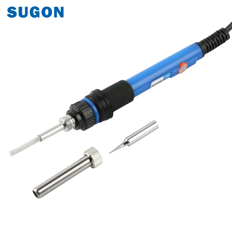 110V 60W Fast Heating Electric Soldering Iron Set with 5Pcs Replaceable Soldering Iron Tips for PCB Mobile Phone Repair