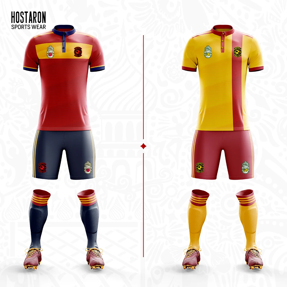 HOSTARON Custom Jersey Soccer Quick Dry Football Shirt Youths Soccer Jersey Kit Blue Football Team Uniform Sets Soccer Wear