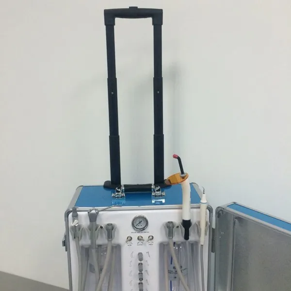 Full Set Mobile Dental Chair With Air Compressor Portable Dental Unit All In One