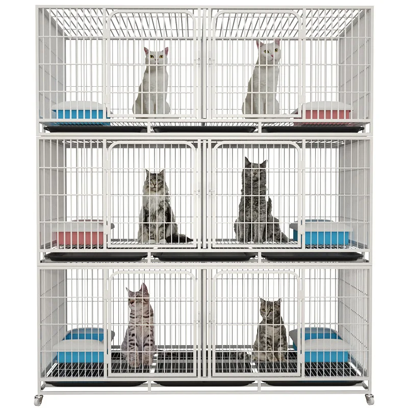 Клетка для домашних животных универсальная, нижний лоток, квадратная трубка из стальной проволоки, для разведения голубей, кроликов, 3 слоя