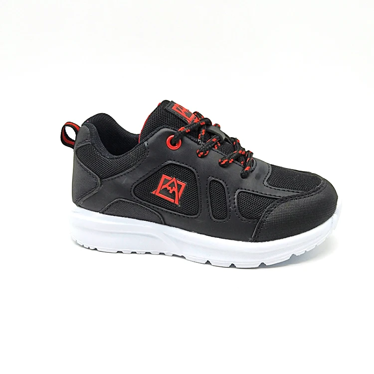 JUSTGOOD 2021 Children Kids Boys Winter Sport Shoes All Black Sneakers