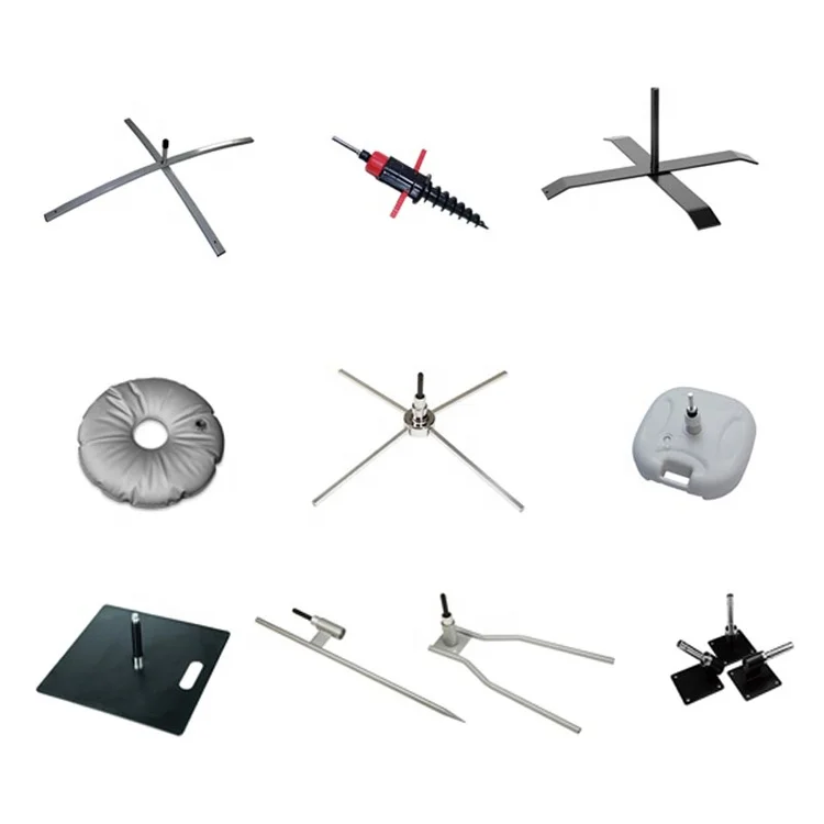 Manufacture Fiberglass Telescopic Beach Flag Pole and Stand/Base For Feather Flag Banner Feather Flag Poles