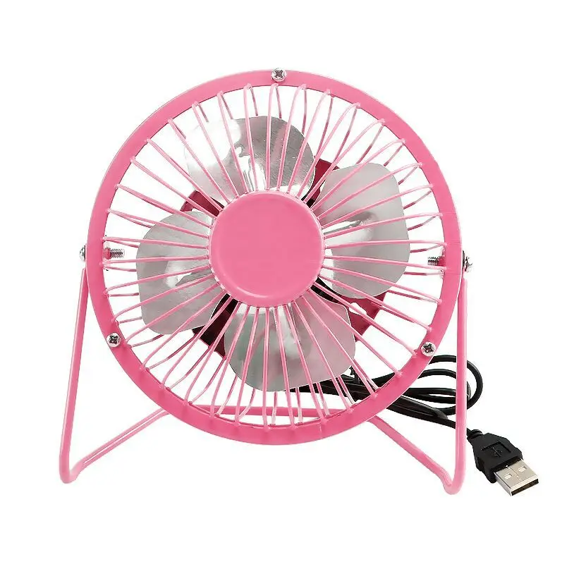 Mini USB Table Desk, Personal Fan Metal Design Quiet Operation 4 feet USB Cable High Compatibility/