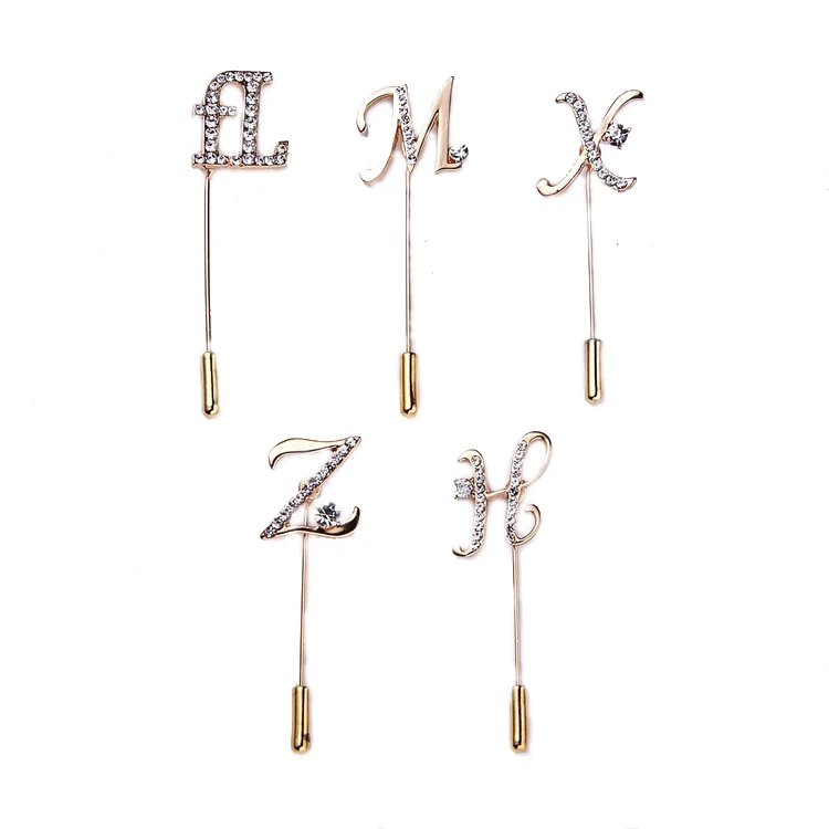 Мужская и женская брошь в форме буквы