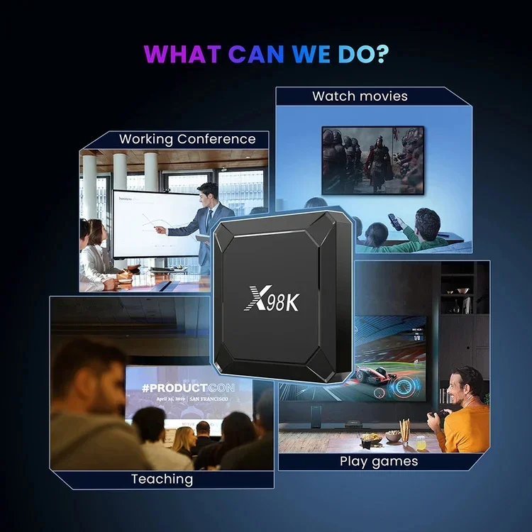 Подарки на День Благодарения высокое качество ANDROID 13 0 WIFI6 четырехъядерный RK3528 Android Tv Box X98K с поддержкой нескольких языков
