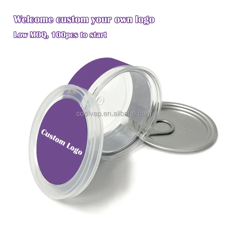 100ml Tin Can Metal Tuna cans Hand presstin customized stickers Canned Food Container Smell proof 3.5 Jar