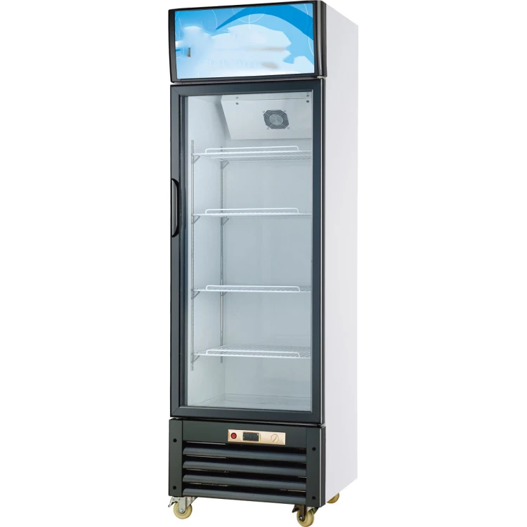 2021 Glass doors luxury commercial beverage fridge Single door Upright display refrigerator cooler