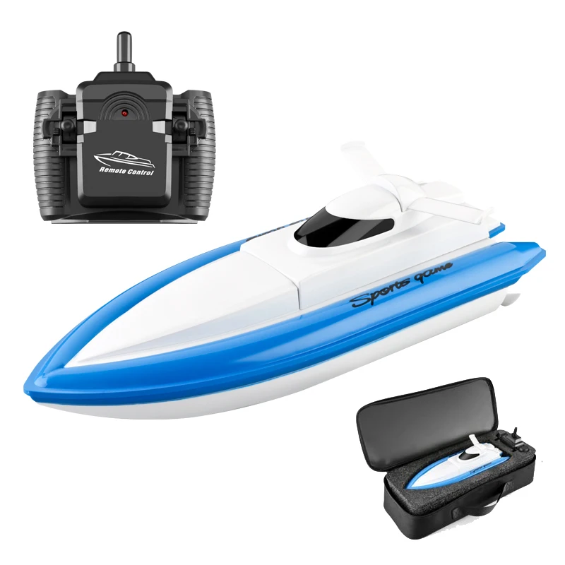 Hot sales Radio Control  boat boy toys cheaper with hand bag High Speed RC Fishing Bait Boat Remote Control Racing Boat