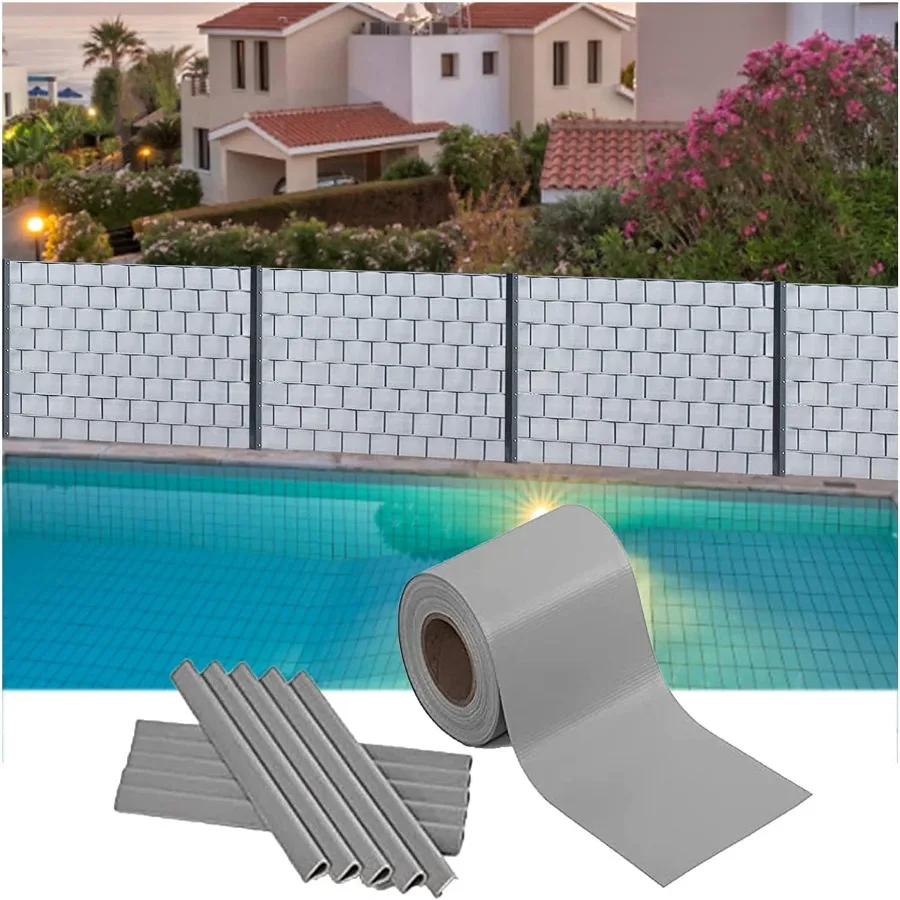 PVC Sichtschutz Streifen Roll 35m Blende Folie Doppelstabmatten Garten Zaun