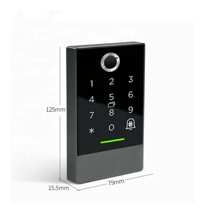 Office waterproof Wifi TTlock App Smart RFID Reader Biometric Fingerprint Door Access Control NFC Card Reader System