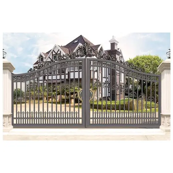 aluminum Side Gates Decorative aluminum Gate Accessories Latest Main Gate Design with  Swing Gate Opener