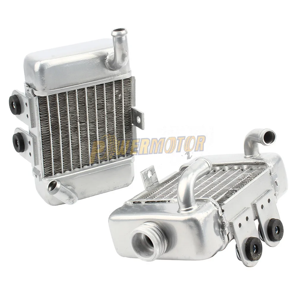 For 50 SX SXS Mini 49cc 50cc Alloy Radiator Kit Water Cooled Mini Cross Dirt Bike Pit Bike Motorcross Motorcycle