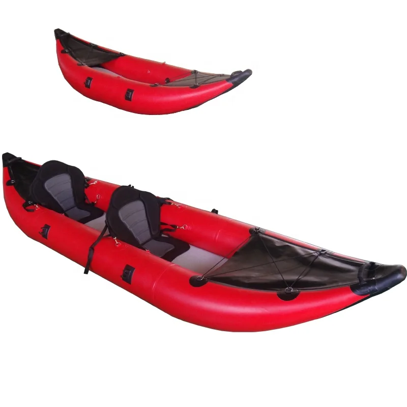 China Foldable PVC Inflatable Pedal Double Person Fishing Canoe/Kayak