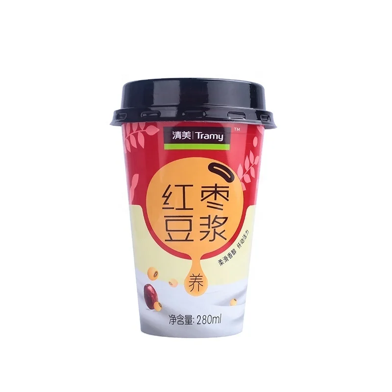 
11oz 320ml IML PP plastic cup Custom juice cup plastic cup for Soya-bean milk 