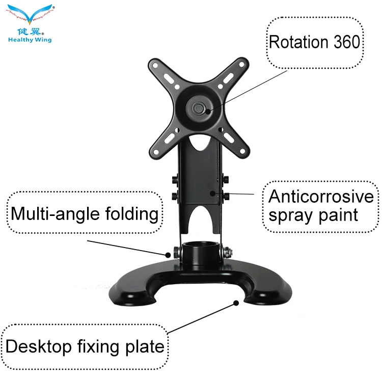 classical Economical Aluminum Vesa Monitor Mount Fits 14 -29 Lcd/led Screen Size 180 Degrees Rotation