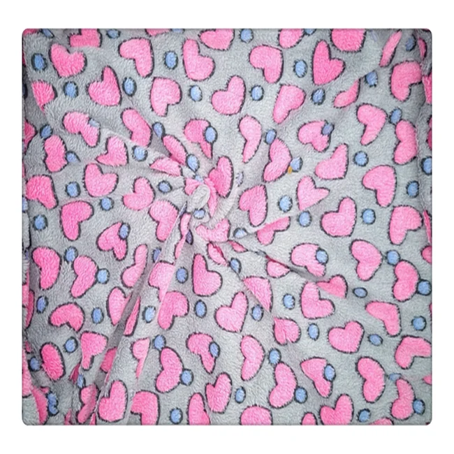 
OEM Custom 100% polyester printed coral flannel fleece fabric for baby blanket 