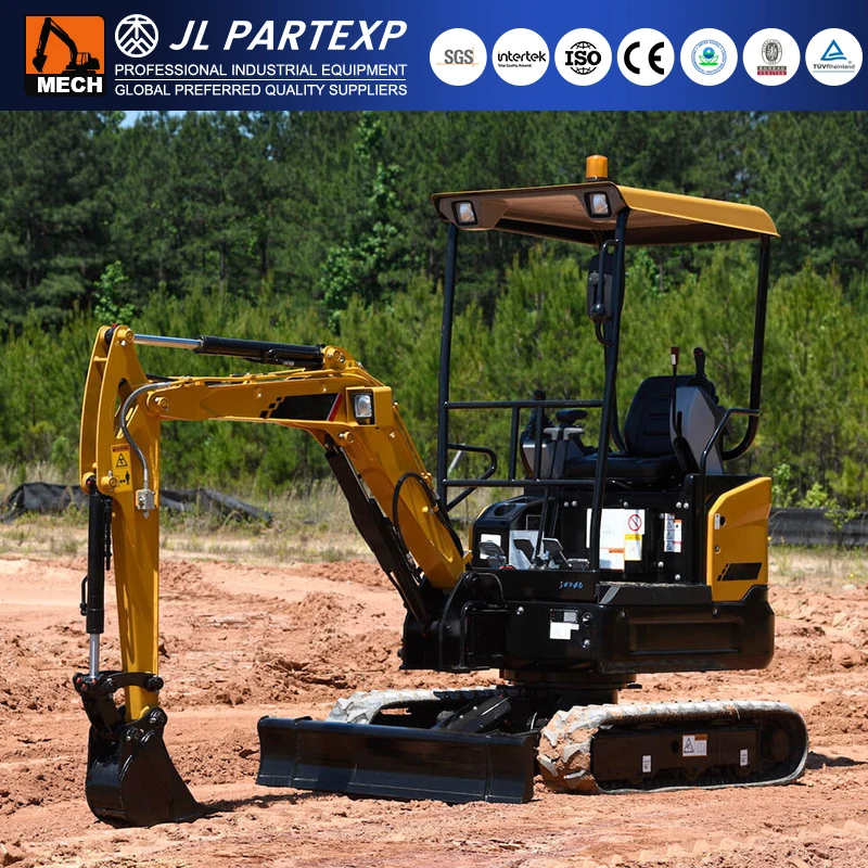 Micro Mini Crawler Digger Excavator for Home Agricultural Farm Farmland Orchard Land Clearing Job Use with Root Rake Stick