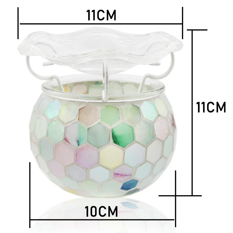 ARTINHOME Electric Glass Oil Warmer Night Light Scented Candle Tart Melter for Yoga room hotel Wax Melt Burner