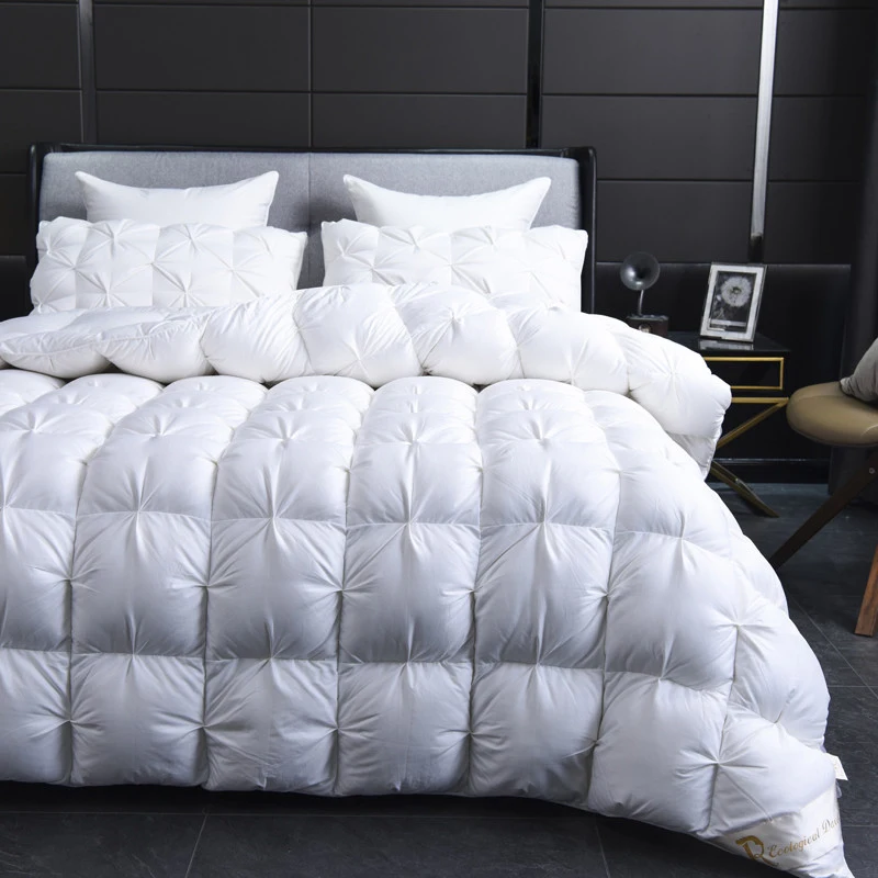 Luxury goose/duck down feather duvet insert down quilt 5-star hotel king queen twist design down comforter