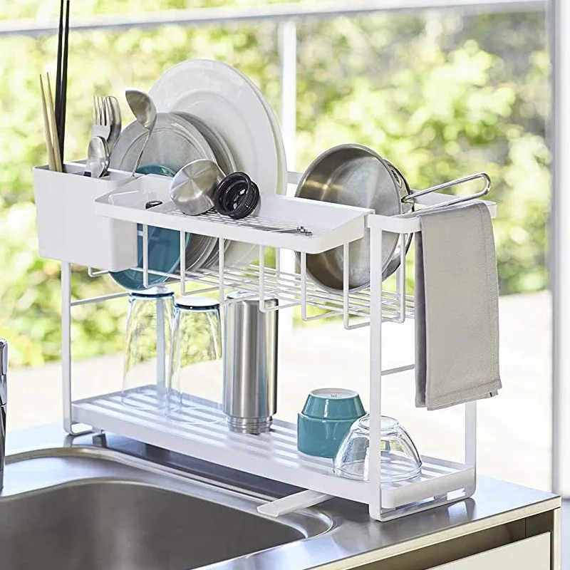 2022 Stainless Steel Large Size Draining Dish Rack Storage Kitchen Multi-Functional Rack Organizer Storage Rack