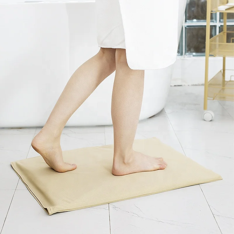 New Design Natural Eco-friendly Diatomaceous Earth Floor Mat Water Absorption Anti-slip Diatomite Soft Bath for Bathroom