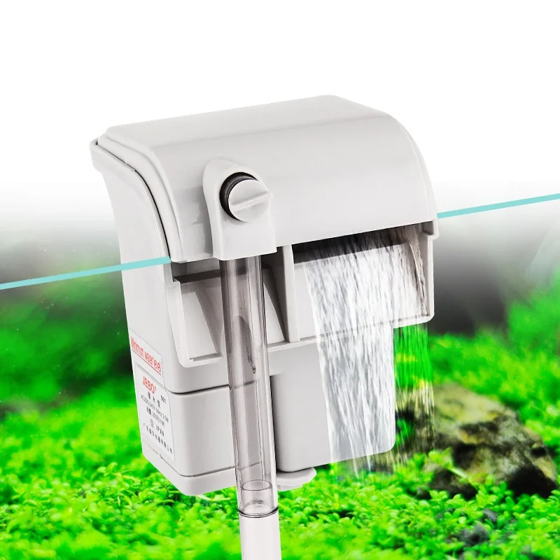 JEBO 501/502/503 Aquarium Hang On Filter Mini Slim Filter Waterfall Water Circulation Filter for Fish Tank