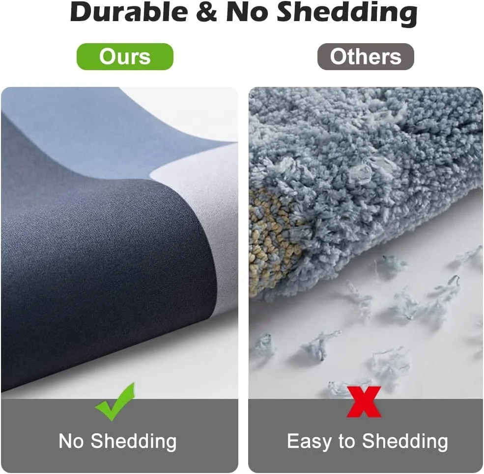Bathroom Non Slip Gray Bathroom Rug Quick Dry Rubber Backed Dirt Resistant Bath Rugs Mats diatomite bath mat