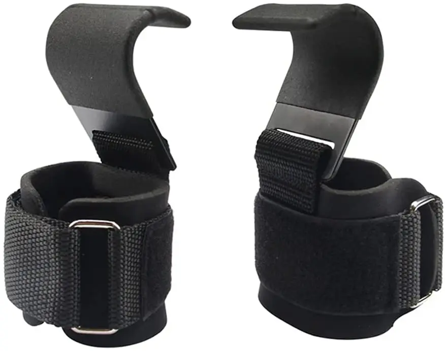 2 шт. крючки для тяжелой атлетики, ремешки на запястье для тренажерного зала, фитнеса, ремешки с крючками, тренировочные перчатки, перчатки для упражнений