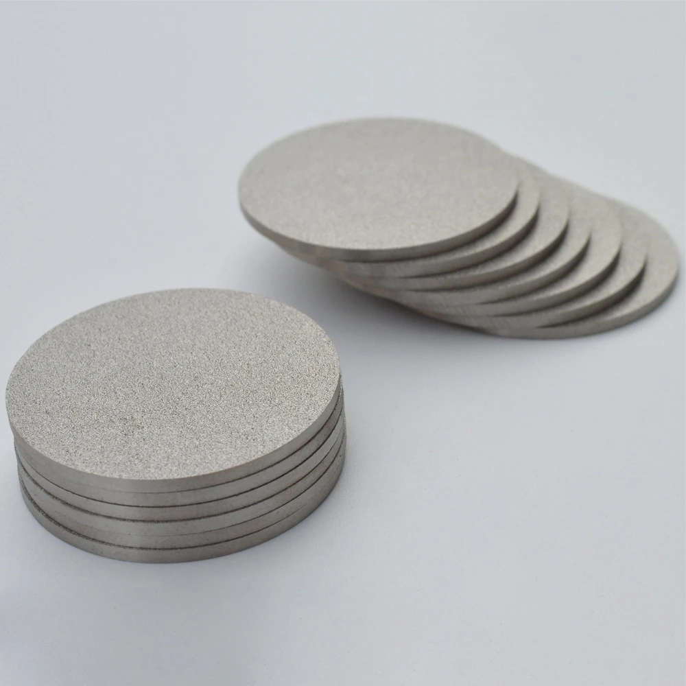 Backwashable filter strainer screw Stainless Steel sintered intered Filter Sheet Disc for gas buffer