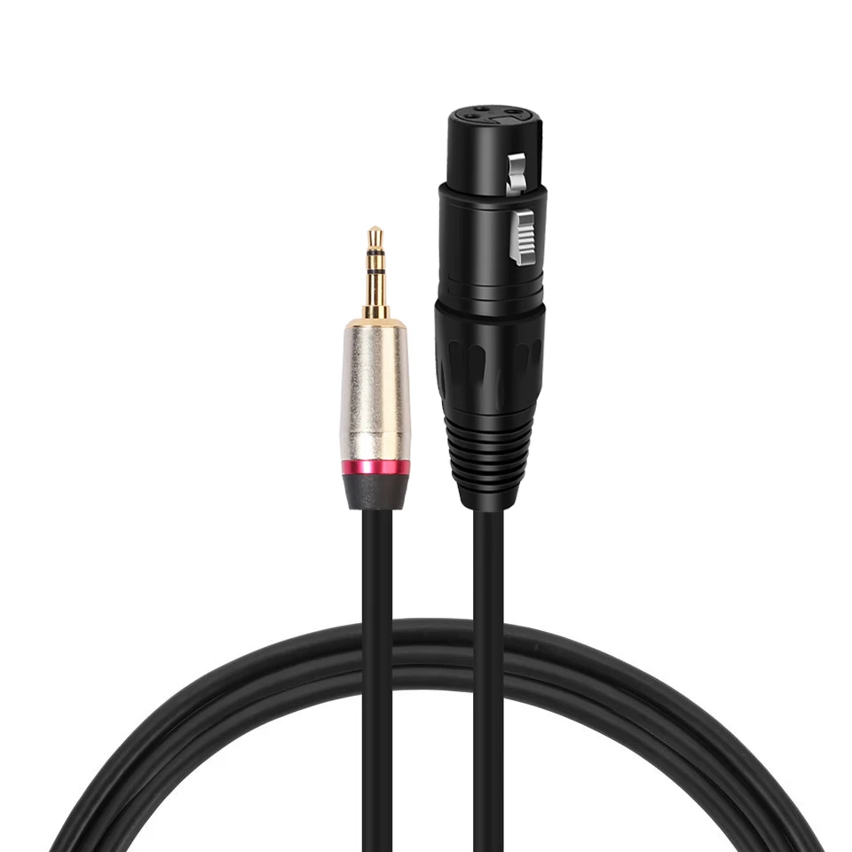xlr 3p to 3.5mm cable 1/8' 3.5mm Trs Stereo Mini Jack Male To Xlr Female Balanced xlr to 3.5 48v