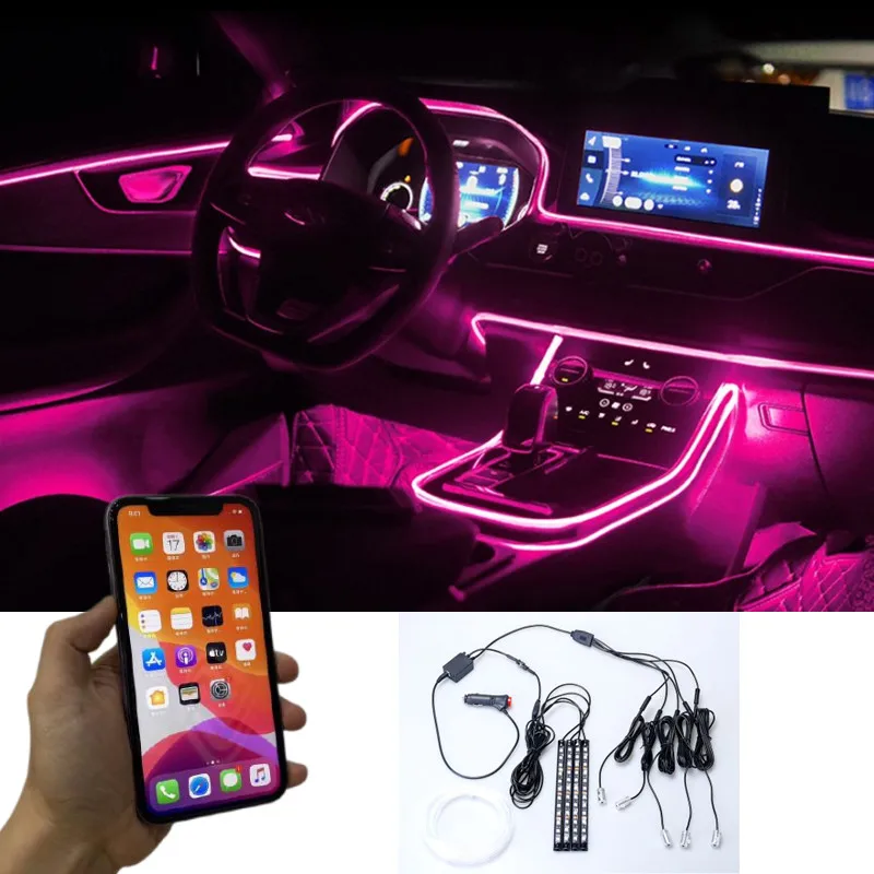 Wholesale multicolor led ambient light car ambient light strip IP68 smart ambient lighting for audi a3 mercedes 205 f30