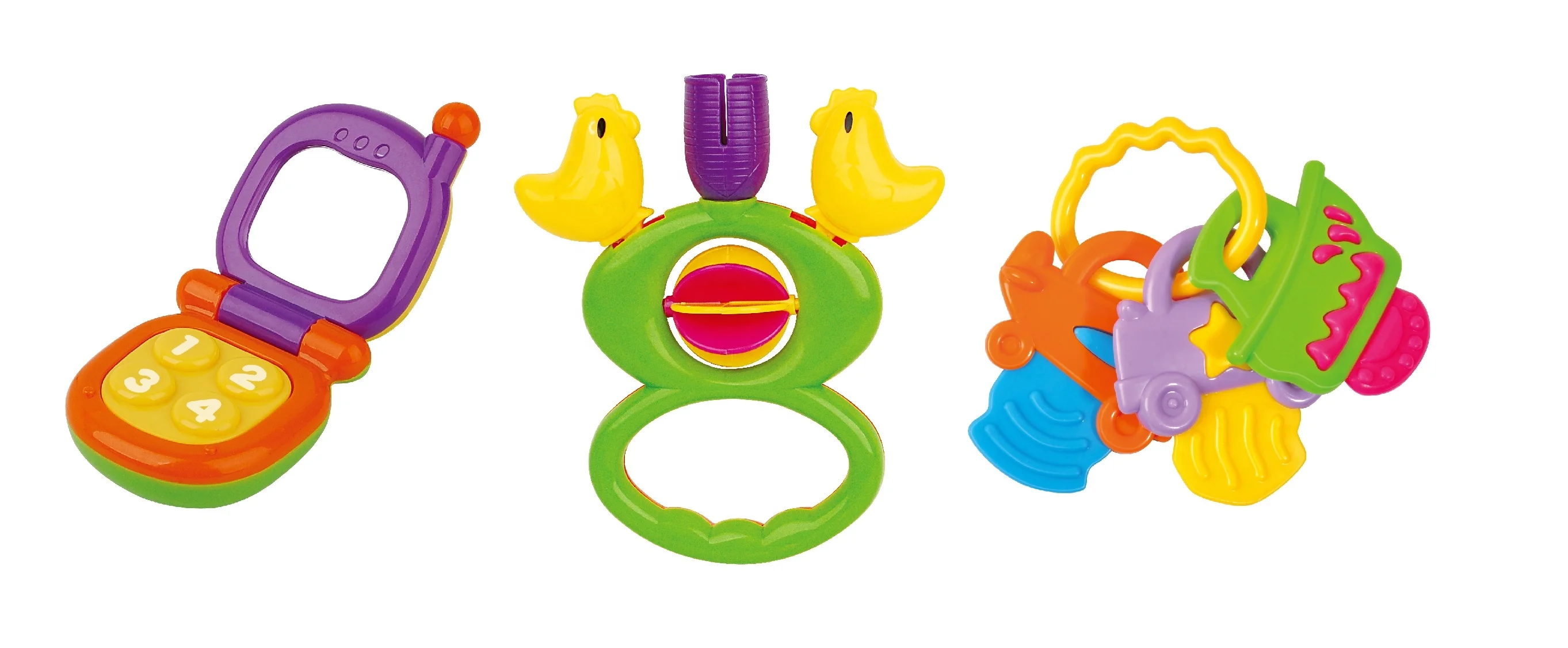 Factory Wholesale Infant Educational Rattle Toys for Babies Safety Toys Newborn Shaker Set Colorful Baby Rattles Toy Sets