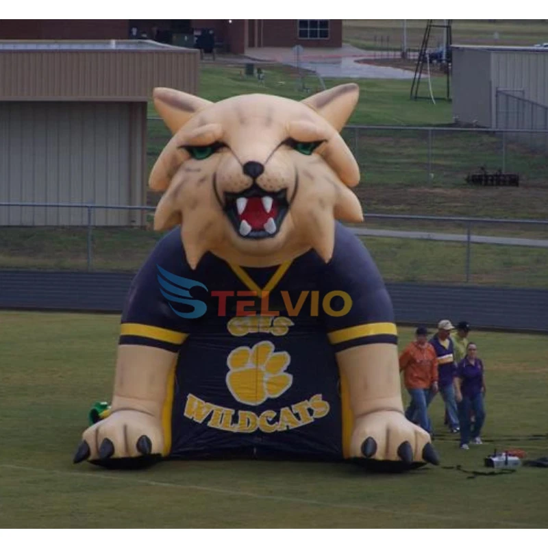 Giant advertisement inflatable mascot tunnel inflatable tiger football tunnel for game entrance