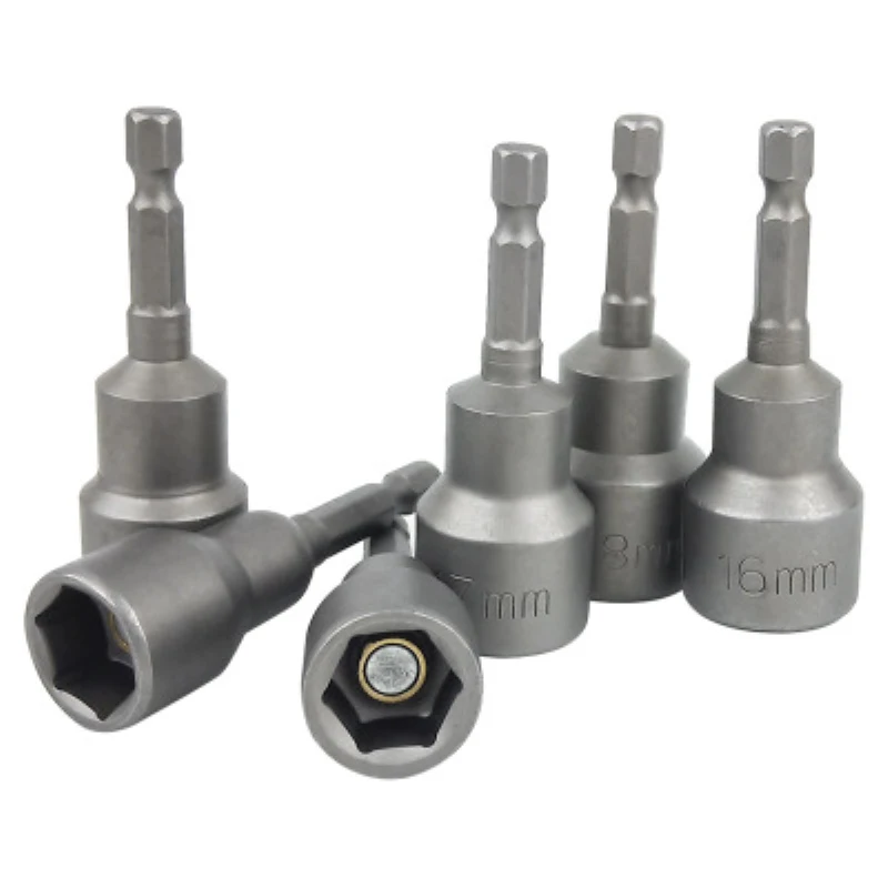 Factory Price Magnetic Nut Setter Driver Socket Bit 1/4 Inch Strong Magnetic Screw Driver Hex Nut Setter