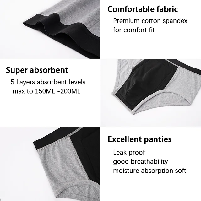 OEM factory manufacturer comfortable cotton leak proof incontinence underwear super absorbent 150 ML adult diaper panties