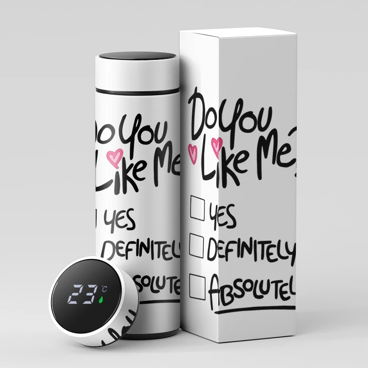 Ailingalaxy 500ml led temperature display thermos bottle with temperature sensor wireless