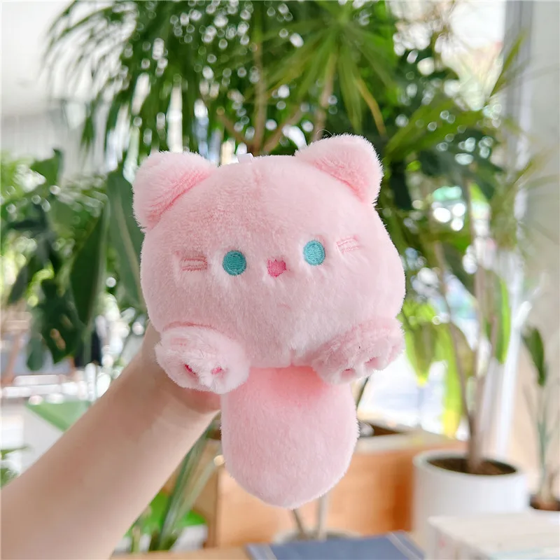 Cute BBS Casual Cat Doll Plush Pendant Cotton Key Chain Bag Pendant with Sound Squeak Cartoon Inspired Design