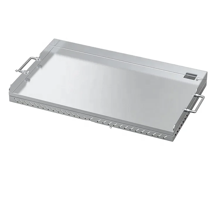36 inch Stainless Steel Grill Plate Extra Drain Hole Flat Top Gas Grill Griddle for Replacement 4 Burner Propane Fueled Grill
