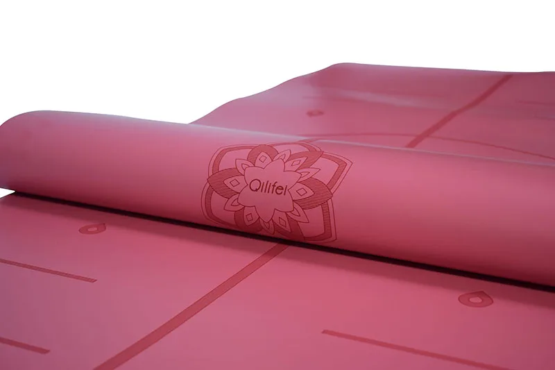 Custom made anti slip PU leather top nature fiber rubber sublimation Yoga mat