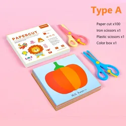 Kids Toys Educational Handmade Diy Scissors Books Scissors Skills Activities Paper Cutting Book Children Scissors Crafts Kit