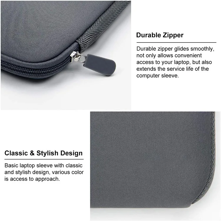 Custom Logo Multi Pocket Compatible Shockproof Mens Women 13 14 inch Notebook Neoprene Laptop Cover Sleeve Case