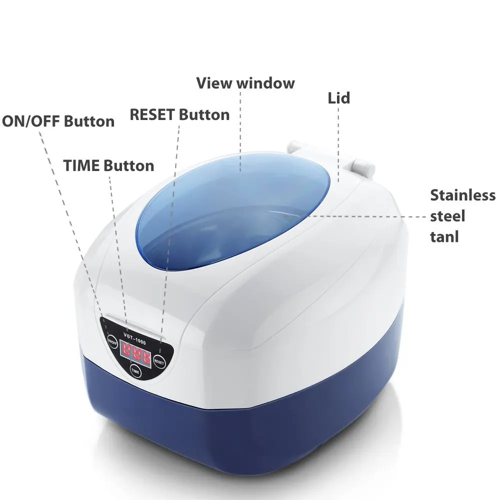 VGT-1000 portable ultrasonic cleaning bath for CD jewelry glasses wholesale price ultrasonic cleaner