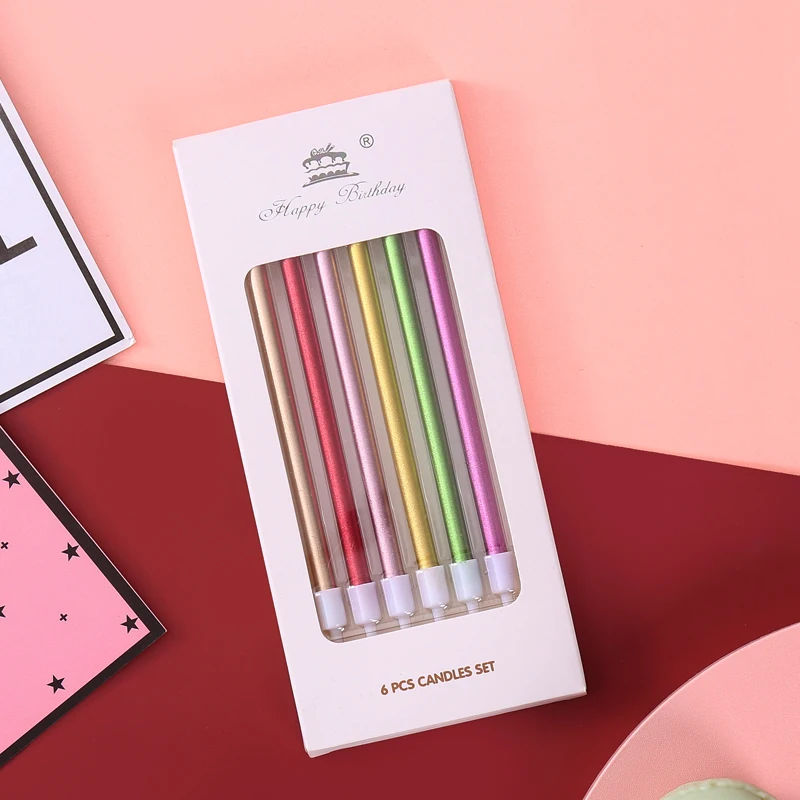 Cheap Rainbow Color blowing out elegant glitter sparkling custom metal creative baby cake happy spiral birthday candles for kids