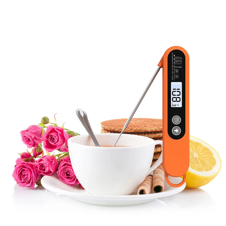 Digital Instant Read Meat Thermometer Household Waterproof Kitchen Food Cooking Oven BBQ Thermometer with Backlight LCD