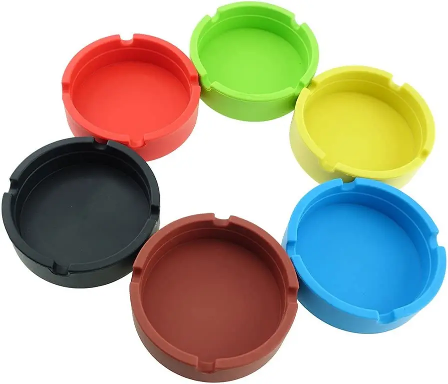 Melamine wholesale cheap square silicone black ashtray