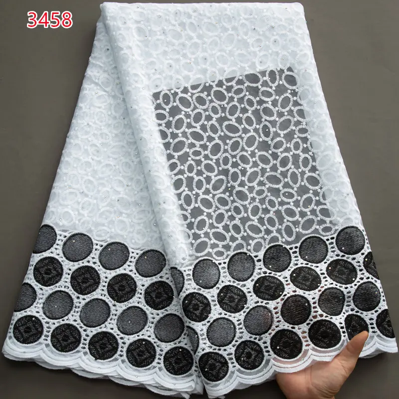 3458 Unique High-End Wedding Bead Sequin Mesh African Embroidery Tulle Lace Fabric with Sequence for Ghana Senegal Party Dress